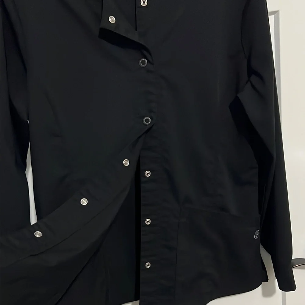 Purple Label by Healing Hands - Women's Black scrub jacket, size M - Picture 2 of 8